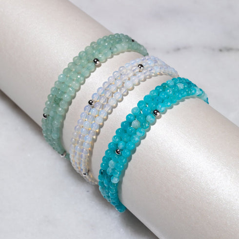 Aqua Jade | 925er Sterlingsilber | Edelstein-Wrap